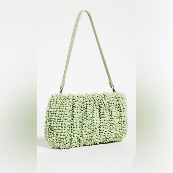STAUD Beaded Bean Convertible Bag in Matcha Green with Dust Bag - Picture 2 of 9